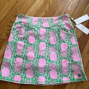 NWT Lilly Pulitzer Maryanna Skort Fauna Green Party Like A Pinepple S
